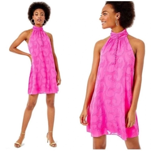 Lilly Pulitzer Kristine Halter Mini Dress Pink - Picture 2 of 11